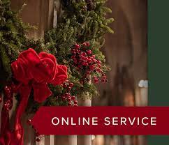 Christmas Day service online only!
